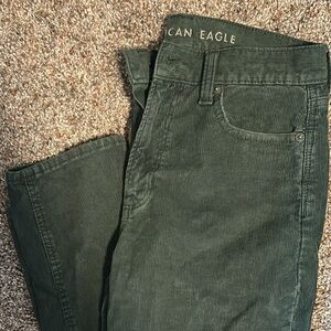 American Eagle Green Corduroy Pants